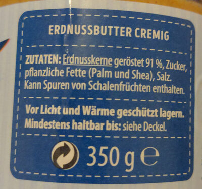 Erdnusscreme - Ingredients - de