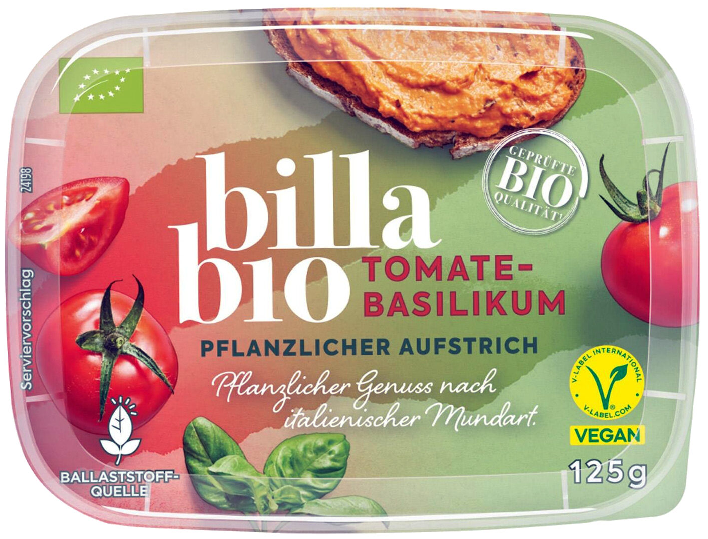 Pflanzlicher Aufstrich Tomate-Basilikum - Produkt