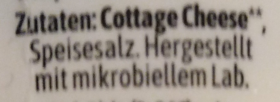 Cottage Cheese Natur - Ingrediënten - de