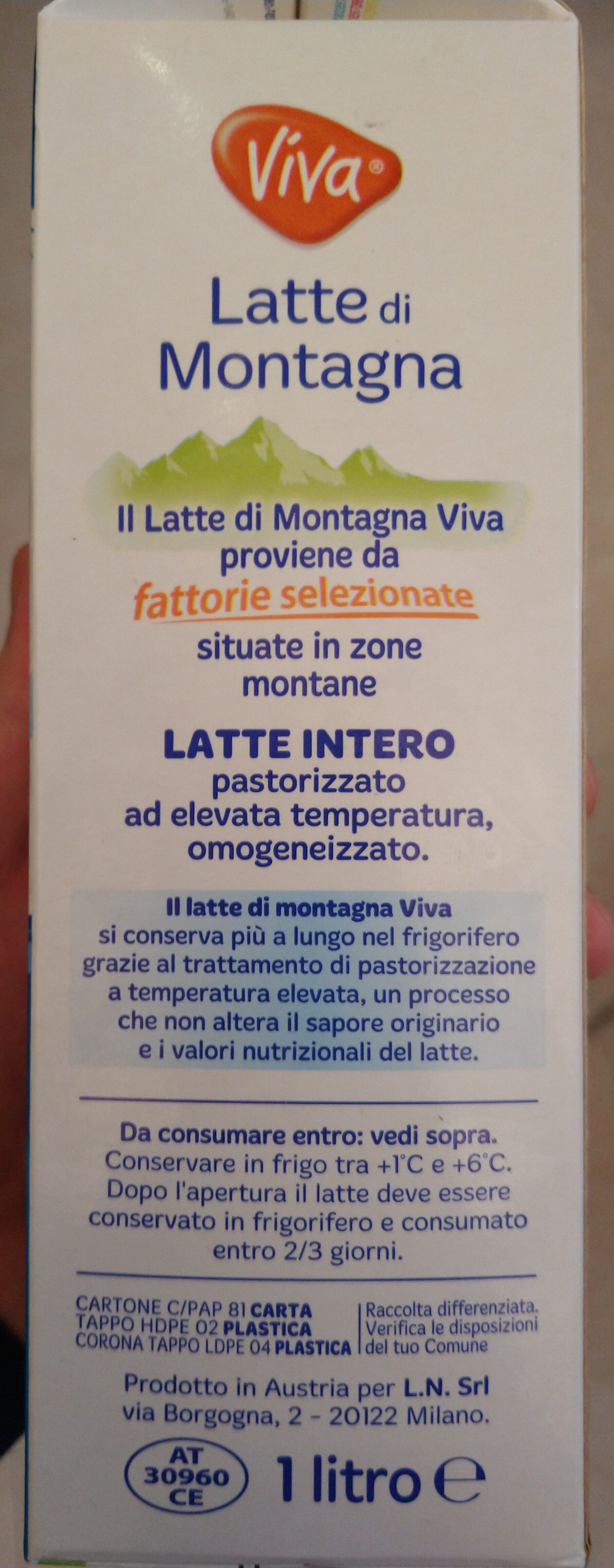 Latte di Montagna - Ingredients - it