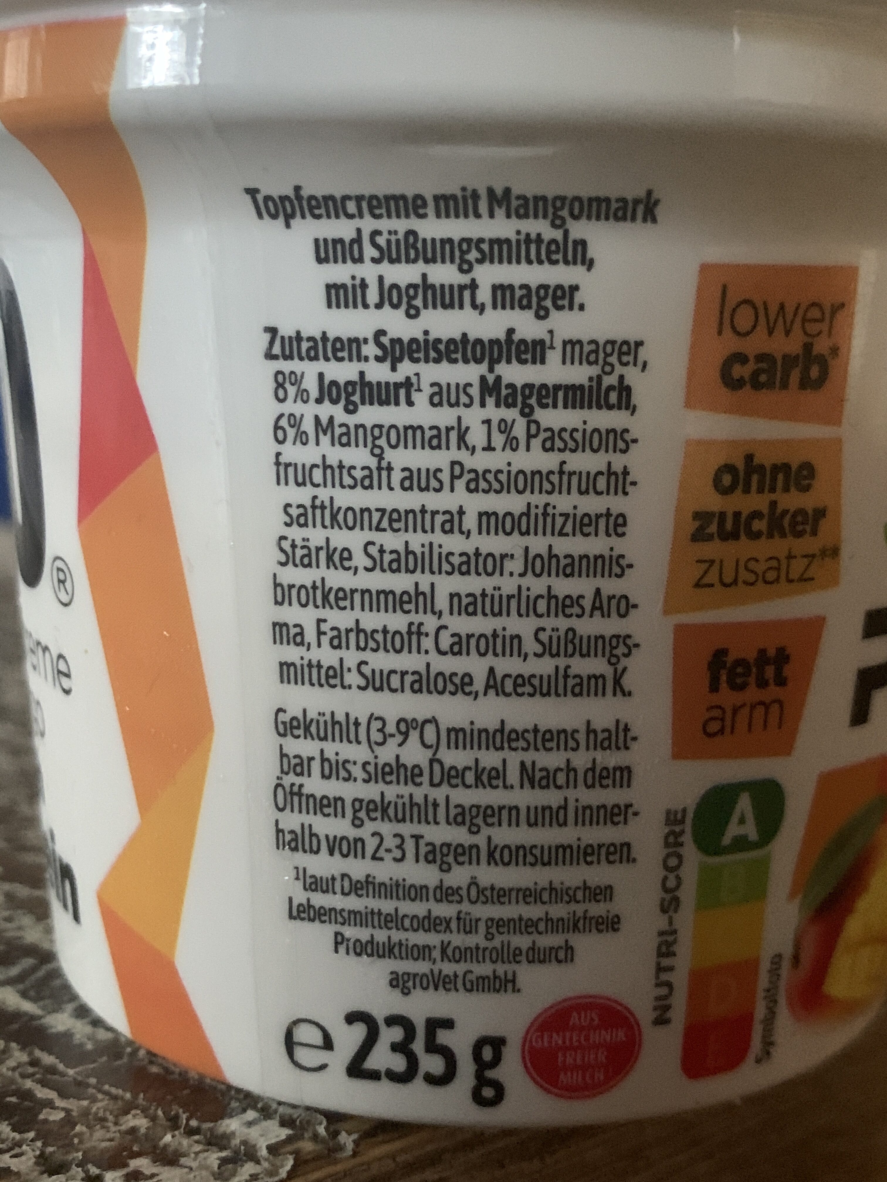 Pro 20 mango high protein - Zutaten - fr