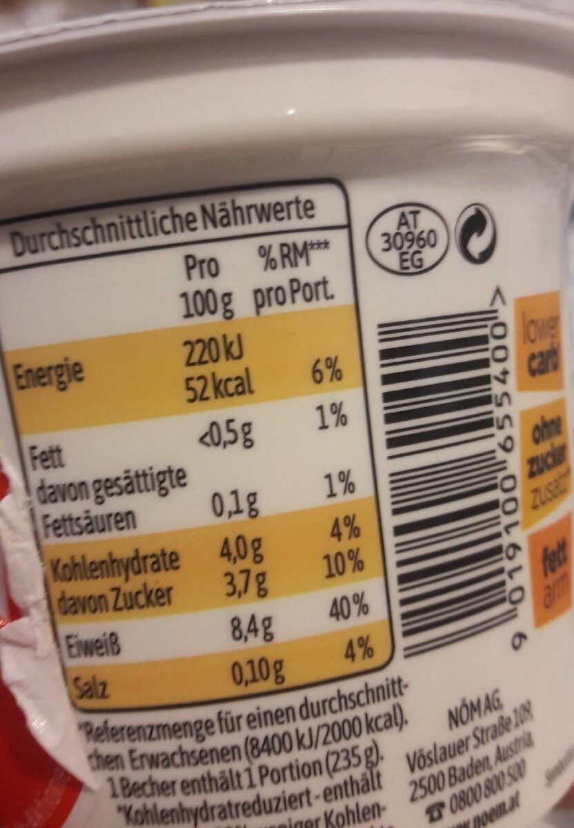 Pro 20 mango high protein - Nährwertangaben - fr