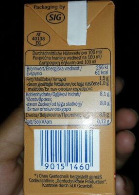 Kakao Milch - Tableau nutritionnel