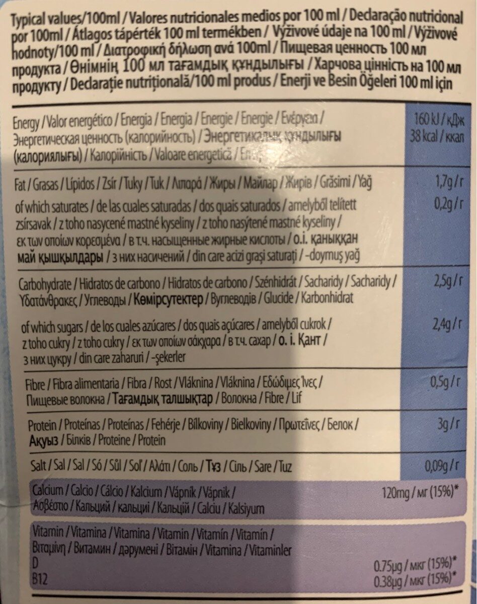 Soya + Calcium - Nutrition facts - en