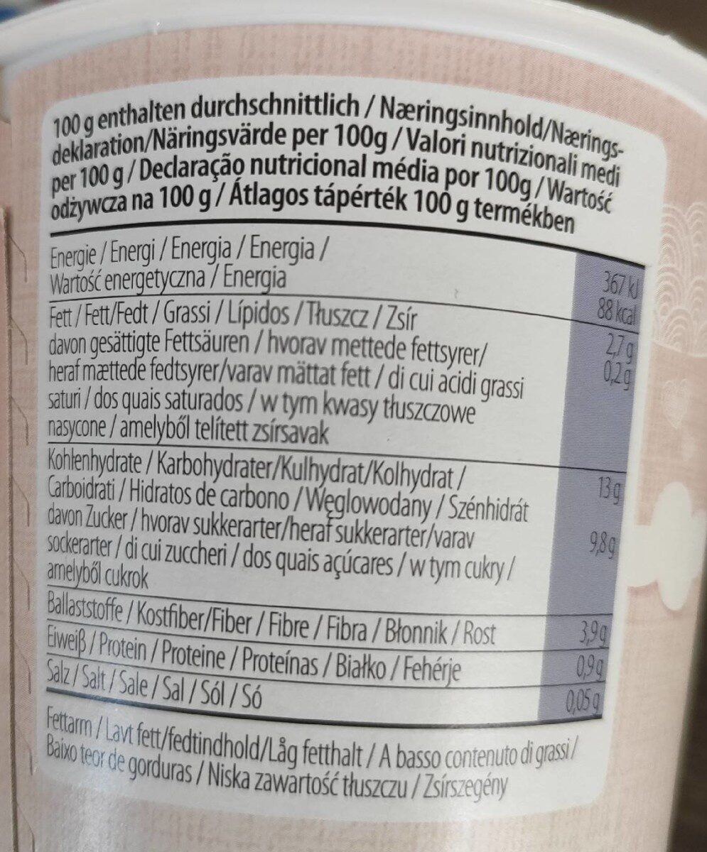 Mandel Heidelbeere Joghurtalternative - Informació nutricional - de