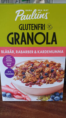 Glutenfri Granola Blåbär, rabarber & Kardemumma - Produkt