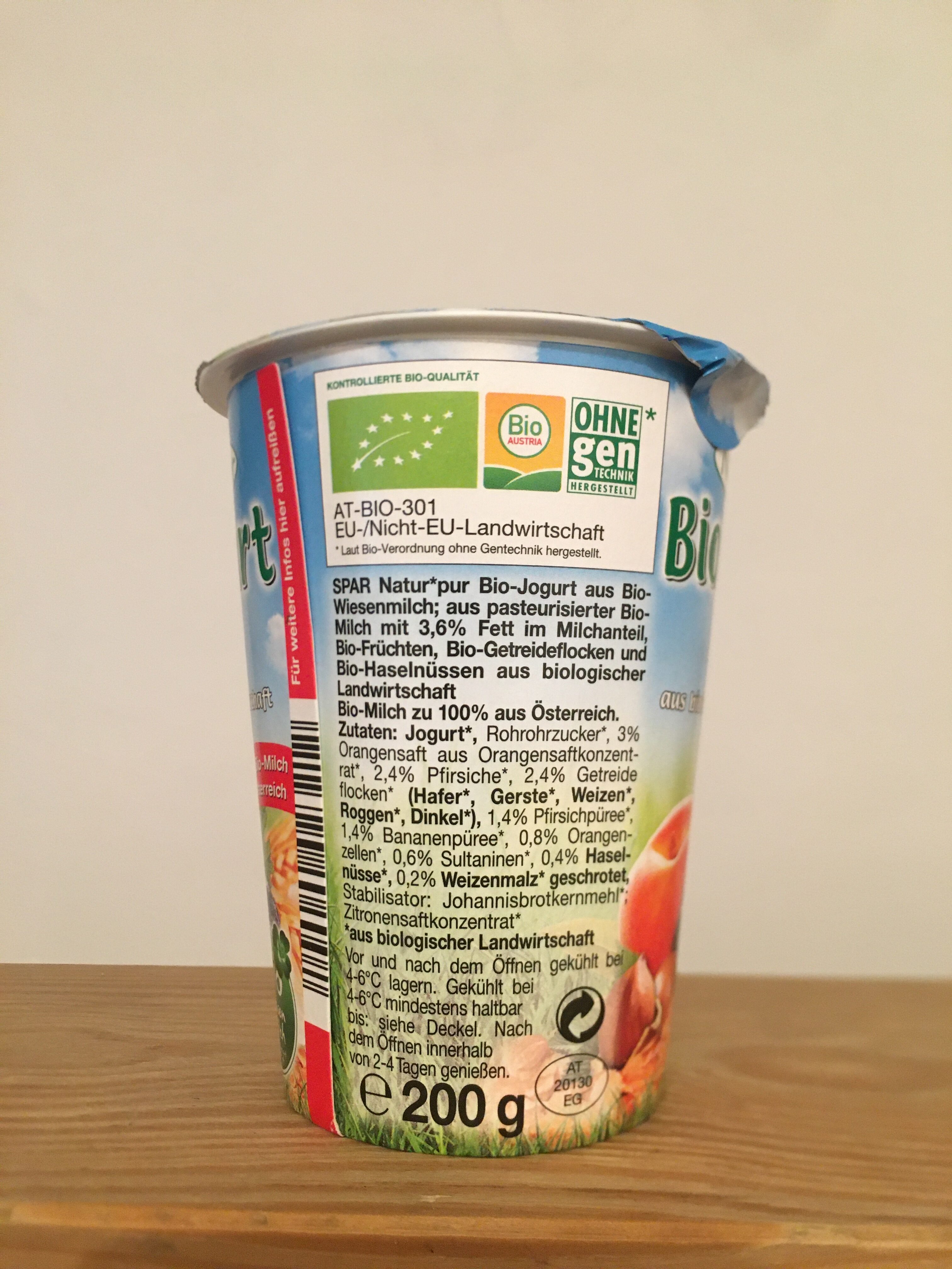 Spar Bio Jogurt Müsli - Ingredients