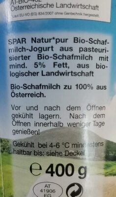 Bio-Schaf-Jogurt Natur - Ingredients - de