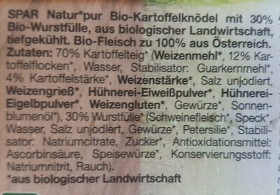 4 Bio-Wurstknödel - Ingredients - de