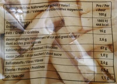 Pufuleti natur - Nutrition facts - fr