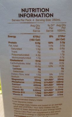 Australian Grown whole organic soybeans - Nutrition facts