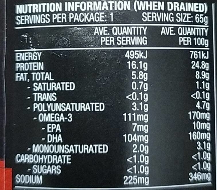 Deli Tuna - Nutrition facts