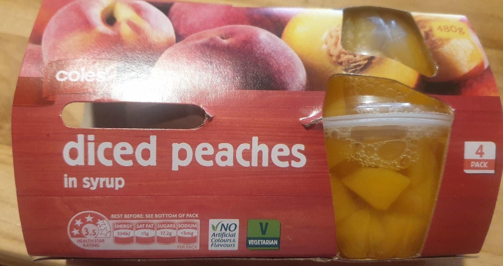 Diced Peaches in syrup - Product