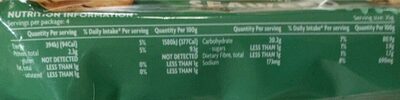 Seaweed rice crackers - Nutrition facts