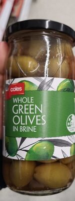 Whole green olives in brine - Product