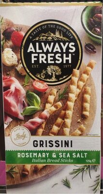 Grissini Rosemary & Sea Salt Italian Bread Sticks - Product