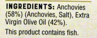 Anchovies - Extra Virgin Olive Oil - Ingredients