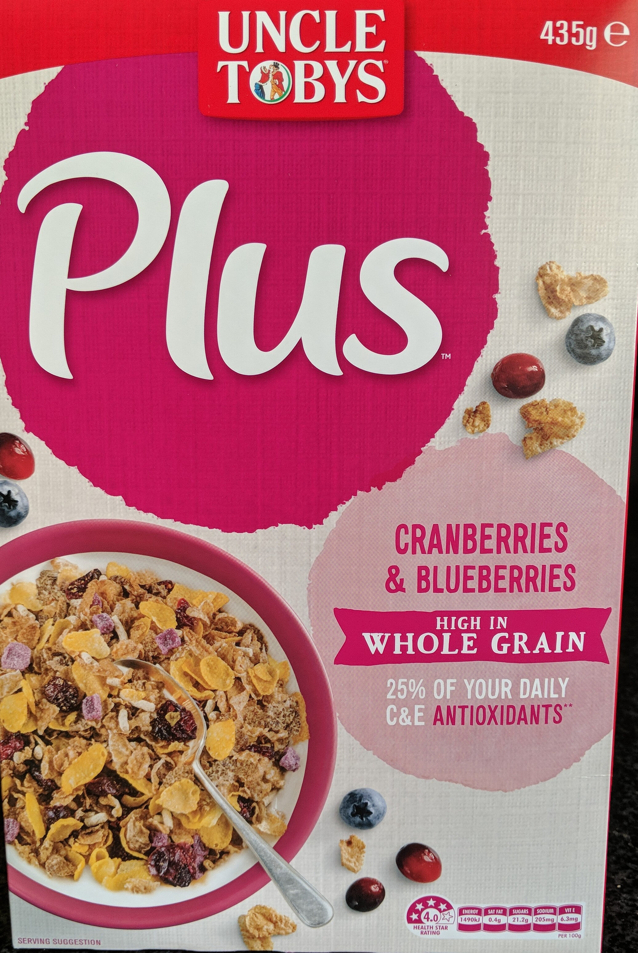 Plus, Cranberries and Blueberries - Product