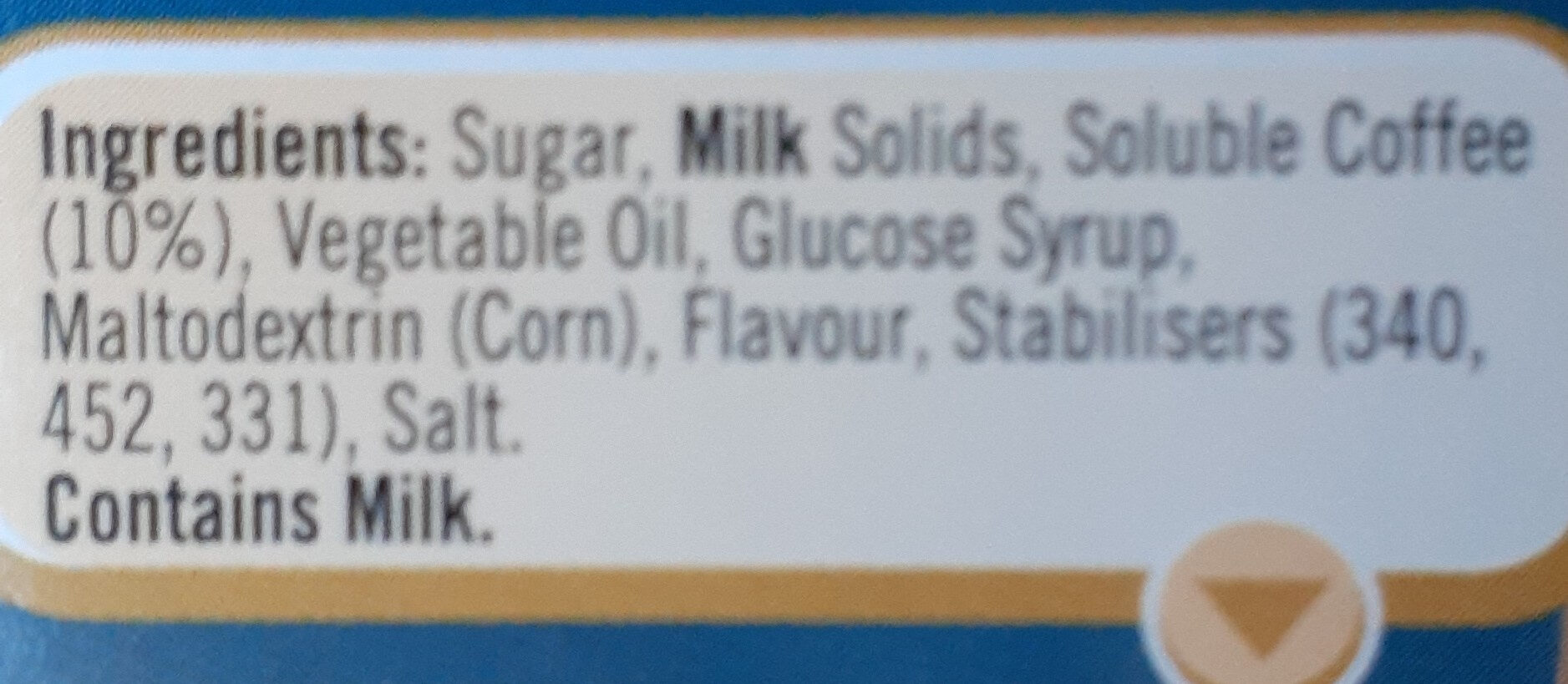 Message salted caramel - Ingredients