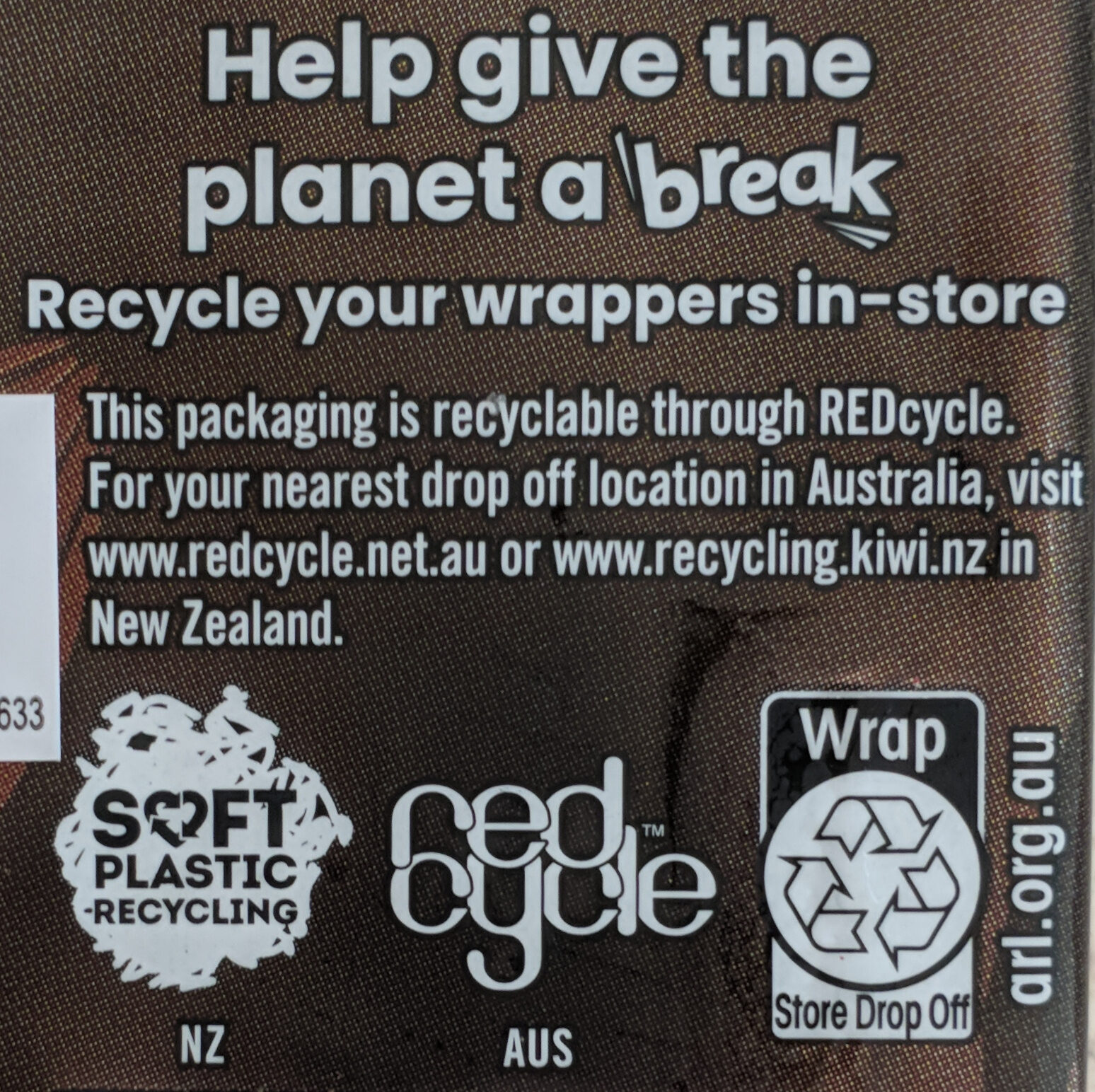 KitKat Dark Chocolate Block - Recycling instructions and/or packaging information