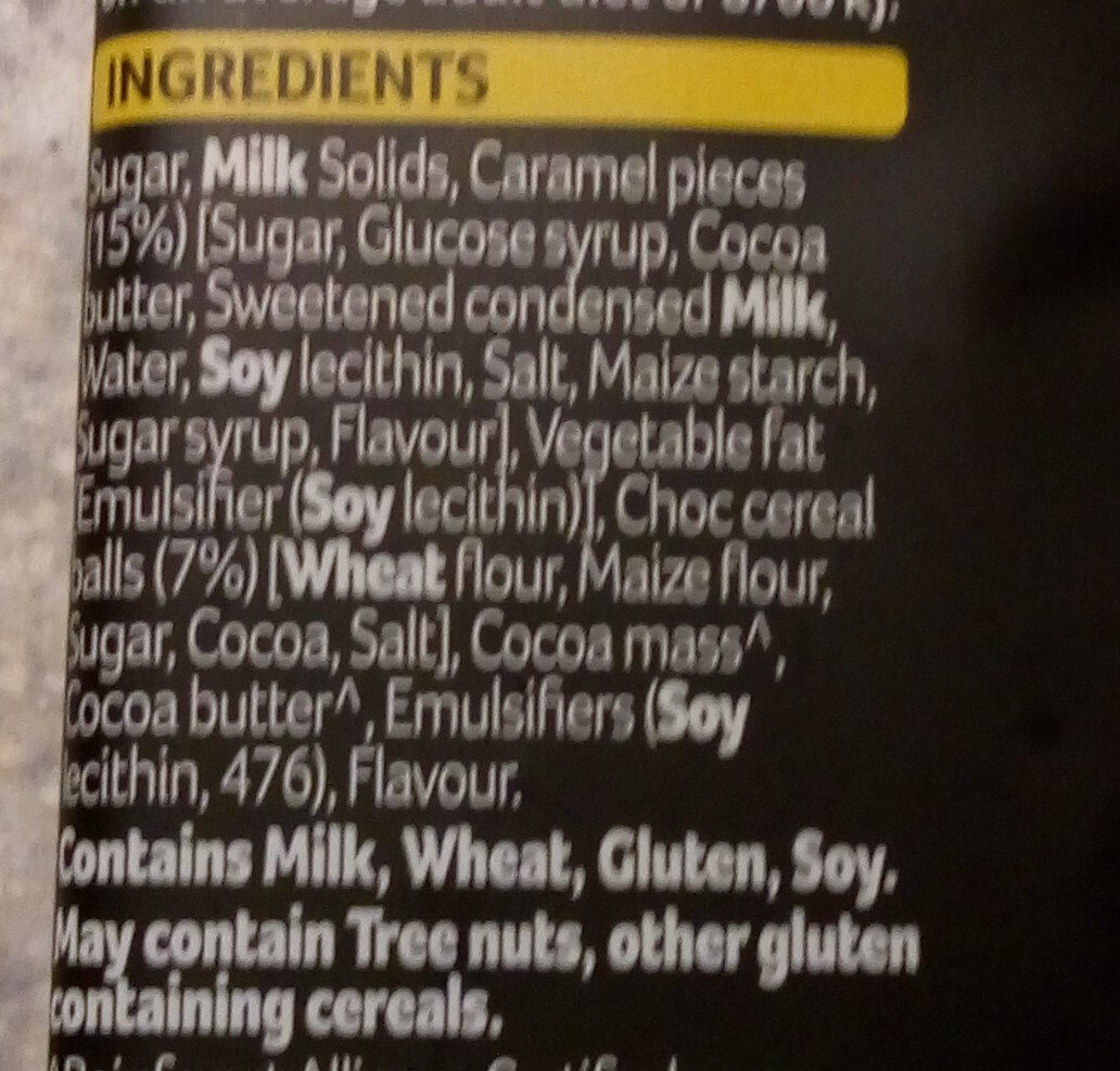 Chokito - Ingredients