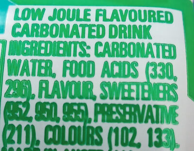 Coola lime flavour - Ingredients