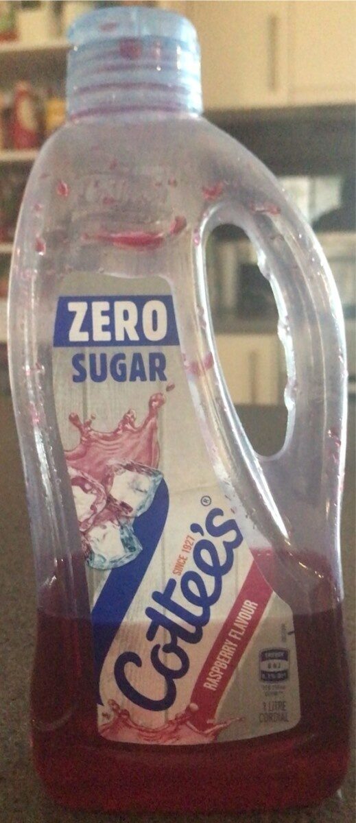 Cottee’s zero sugar raspberry flavoured cordial - Product