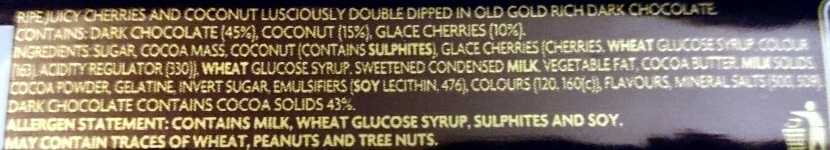 Cherry ripe - Ingredients
