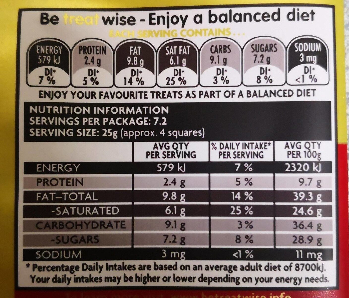 Old gold dark chocolate - Nutrition facts