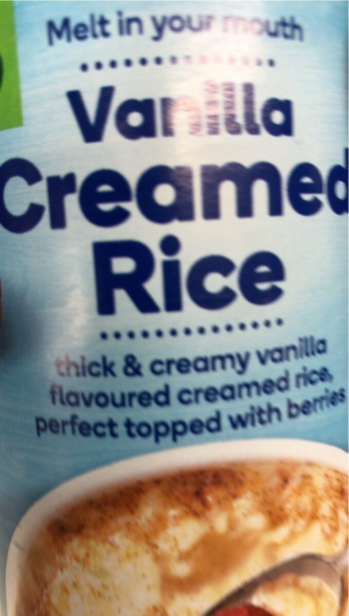 Vanikla creamed rice - Product