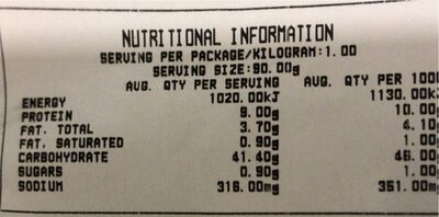 Extra soft jumbo lunch rolls 6pk - Nutrition facts