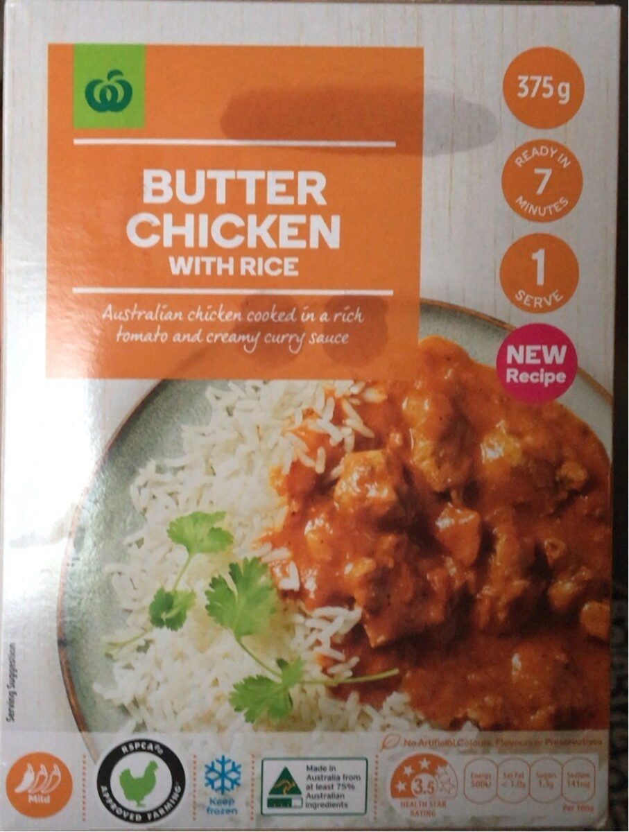 Butter chiken w/ rice - Product