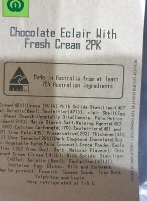Chocolate Eclair - Ingredients