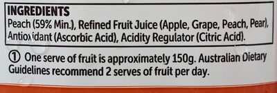 Peach Slices in Juice - Ingredients