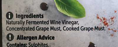 Balsamic Vinegar - Ingredients