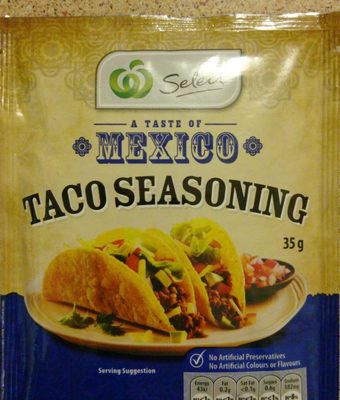 Calories in Woolworths Select,Woolworths A Taste Of Mexico Taco Seasoning