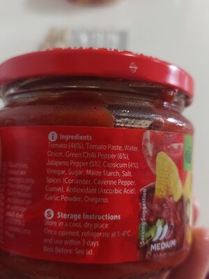 Woolworths Brand Chunky Tomato Medium Salsa - Ingredients