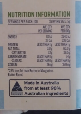 Our Extra Soft - Nutrition facts