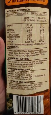 Real Stock Chicken - Nutrition facts