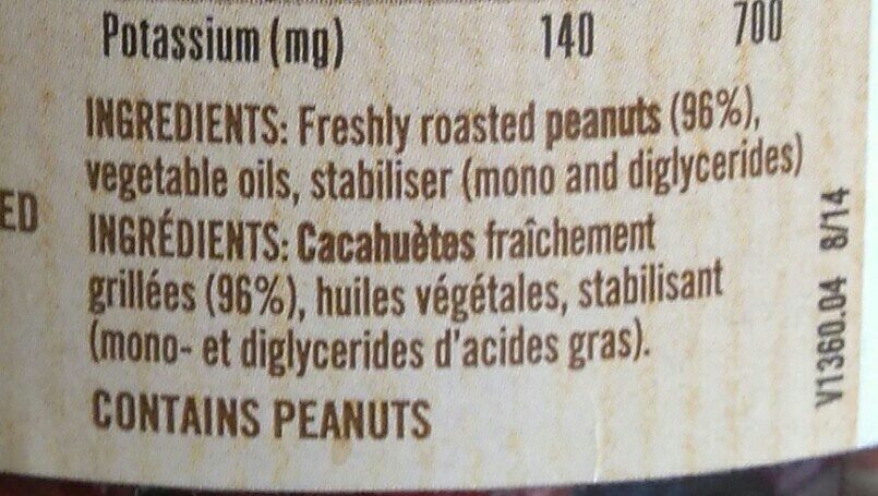 Crunchy Peanut Butter - Ingredients - fr