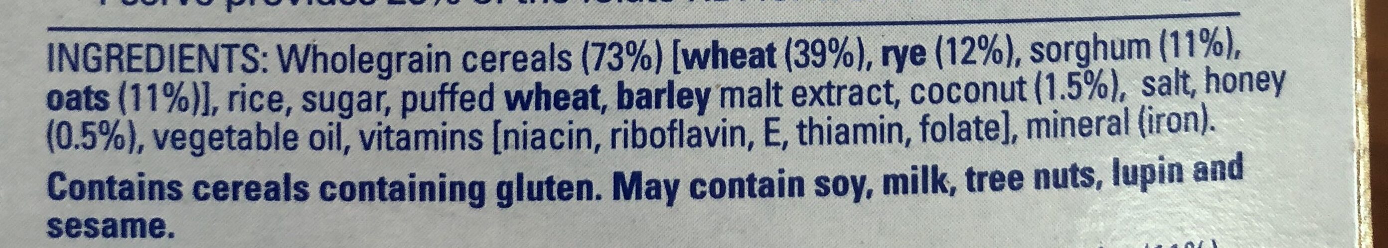 Sanitarium Weetbix Wheat Biscuits Multi Grain - Ingredients