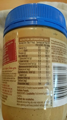 Natural Crunchy Peanut Butter - Ingredients