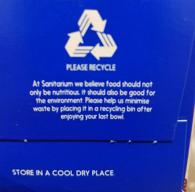 Weetbix Wildberry Bites - Recycling instructions and/or packaging information