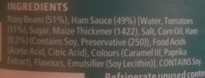 Beans ham sauce - Ingredients
