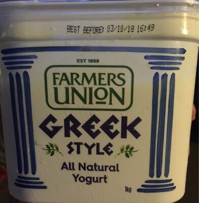 Farmers Union Greek Style Natural Yogurt - Product
