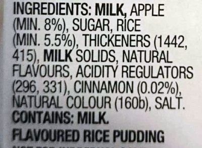 Le Rice - Apple Cinnamon - Ingredients