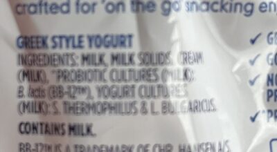 Greek style yogurt - Ingrediënten - en