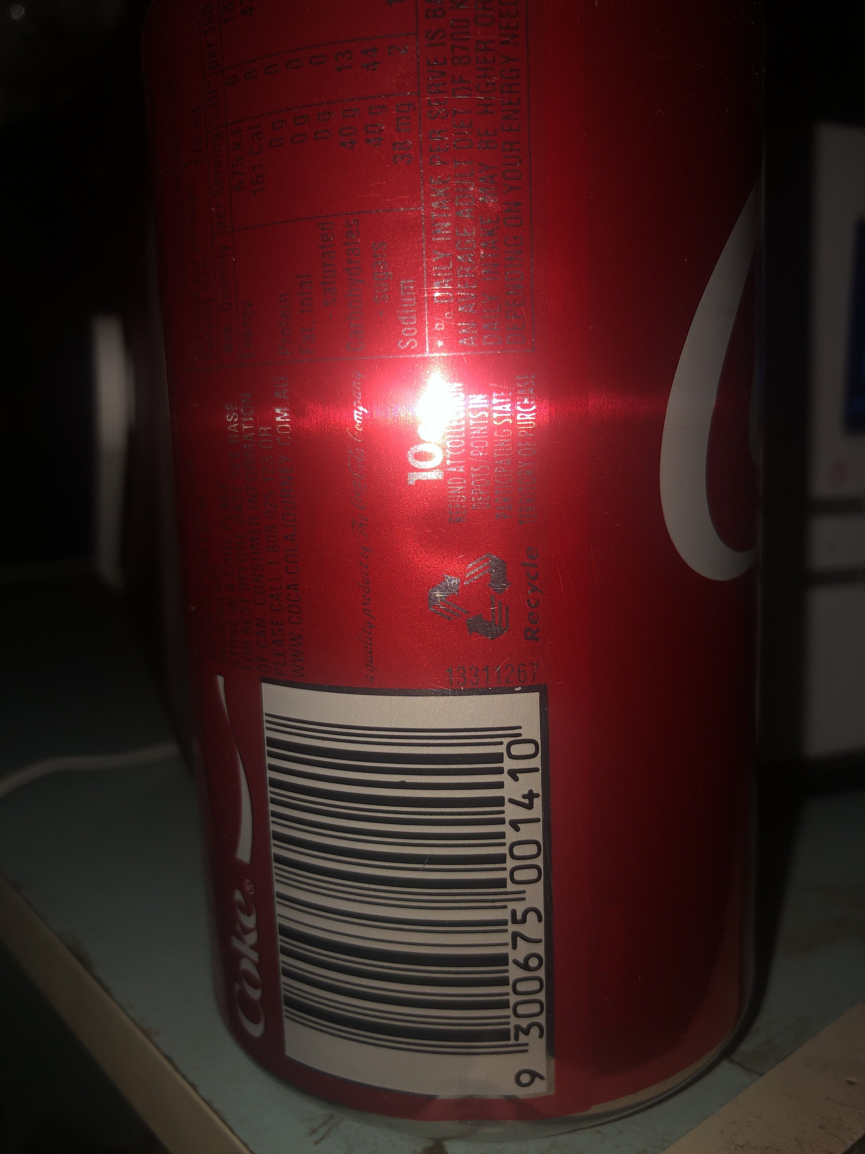 Coca-Cola - Instrucciones de reciclaje y/o información de embalaje - en