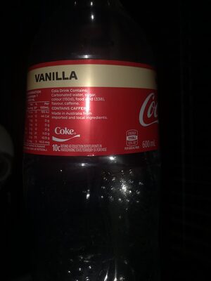 Coke Vanilla - Ingredients