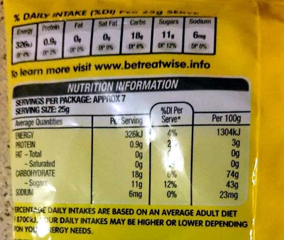 Party mix - Nutrition facts